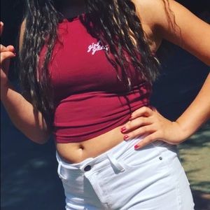 Girl gang red crop top